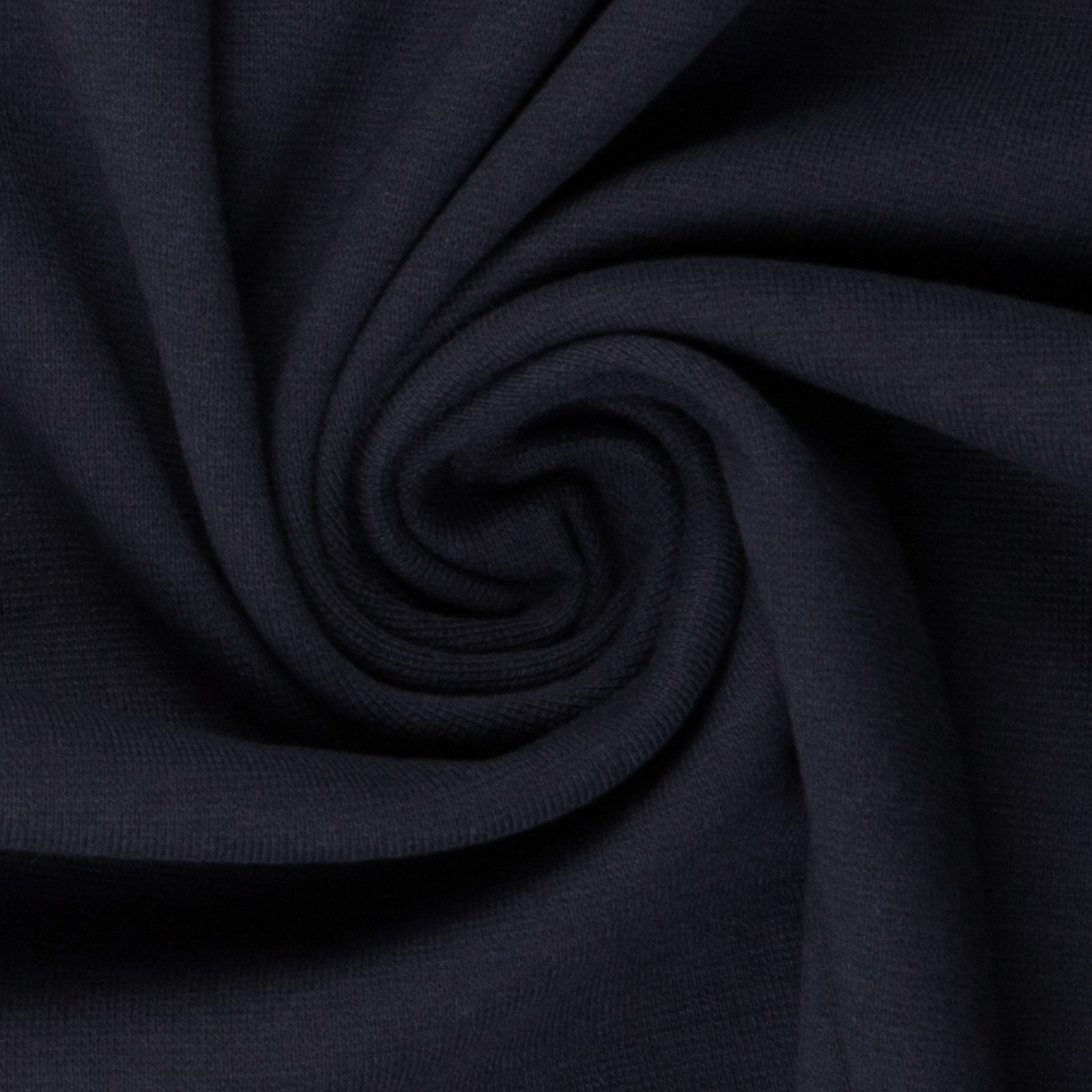 European Cotton Elastane Lycra Jersey, Solid Navy Knit Fabric