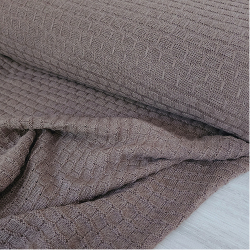 European 100% Cotton Honeycomb Knit, Oeko-Tex, Putty