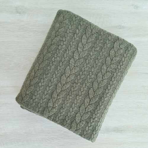 European Cable Sweater Knit, Melange Green