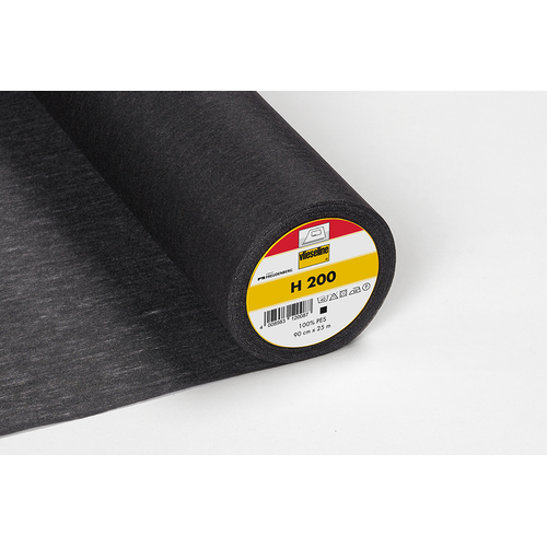 Vilene, Lightweight Fusible Interfacing H200 Black