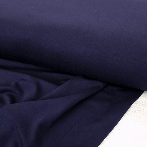 European Bamboo Elastane Jersey, Oeko-Tex, Solid, Navy