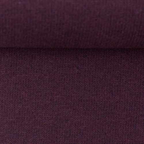 *REMNANT 128cm* European Knitted Brushed Cotton, Winter Weight, Plum