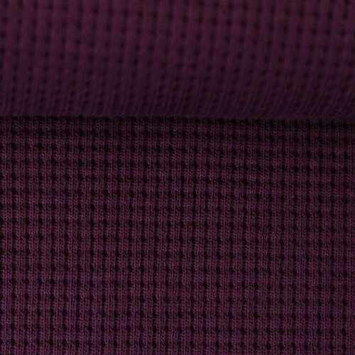 *REMNANT 85cm* European Winter Waffle Knit, Oeko-Tex, Plum