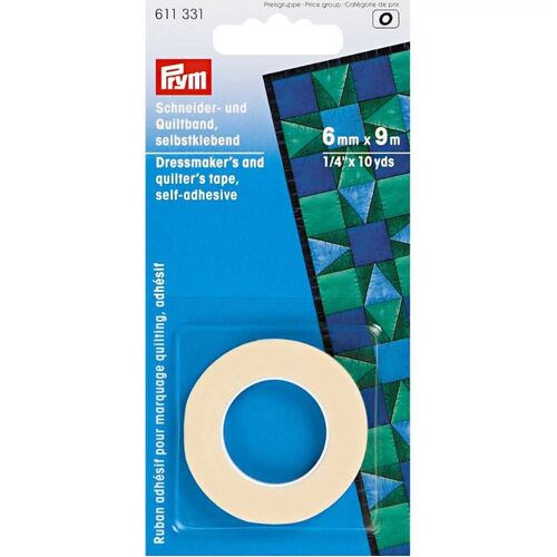 Prym, Dressmaker's & Quilter's Tape, Self Adhesive 6mm x 9m