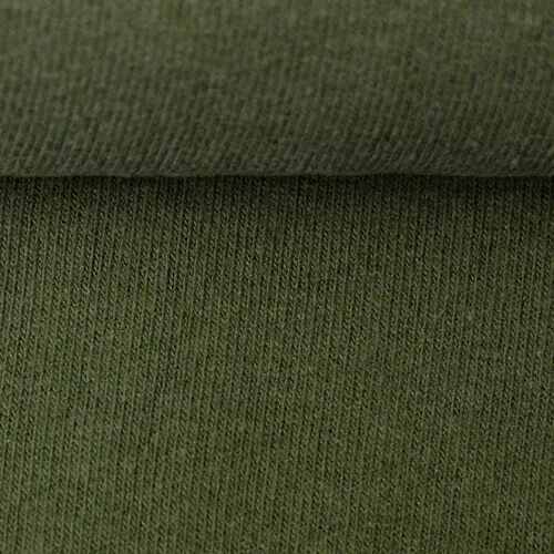 *REMNANT 80cm* European Knitted Brushed Cotton, Winter Weight, Fern Green