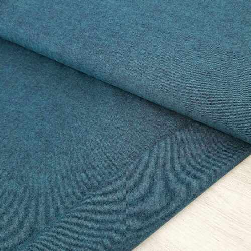 *REMNANT 52cm* European Cotton Flannel, Mottle Petrol