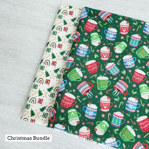 *Xmas Bundle Deal* P&B Textiles, Christmas Miniatures II, Xmas Mugs Green & Ho Ho Ho Cream