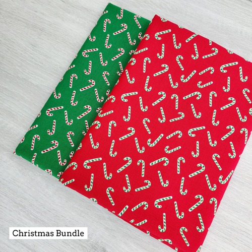 *Xmas Bundle Deal* Benartex Fabrics, Merry Gnomeville, Candy Cane Celebration Red & Green