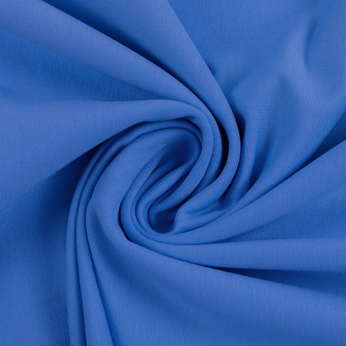 European Cotton Elastane Jersey, Solid, Oeko-Tex, Sapphire SS24