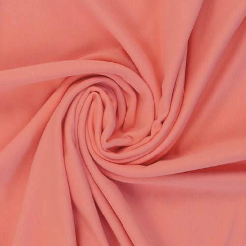 European Cotton Elastane Jersey, Solid, Oeko-Tex, Peachy Pink SS24