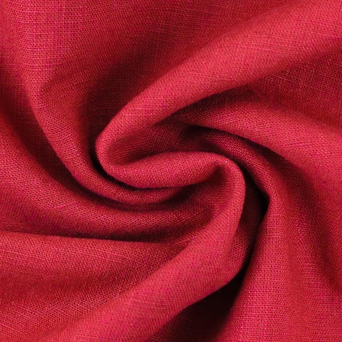 European Classic Linen Cotton Blend, Oeko-Tex, Deep Red