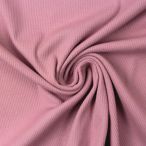 European Fine Ribbed Jersey Knit, Oeko-Tex, Rose