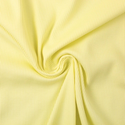 European Fine Ribbed Jersey Knit, Oeko-Tex, Mello Yellow