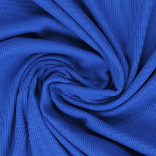 European Fine Ribbed Jersey Knit, Oeko-Tex, Royal Blue