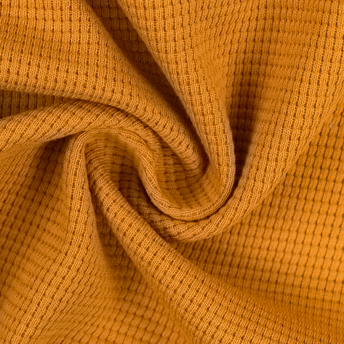 *REMNANT 58cm* European Waffle Knit, Oeko-Tex, Ochre