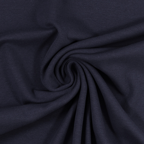 European Smooth Ribbing, Oeko-Tex, Solid, Dark Navy