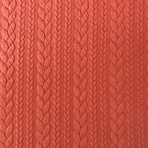 European Cable Knit, Terracotta Wattle Hill Fabrics